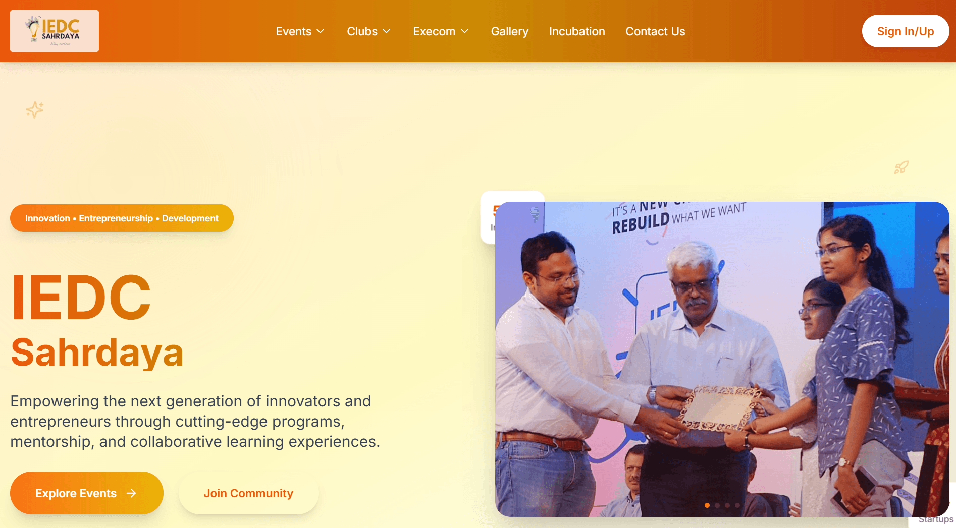 IEDC Sahrdaya Website