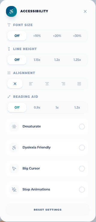 Shayen Thomas - Accessibility Menu
